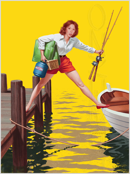 Lorenzo artworks, pin-up art