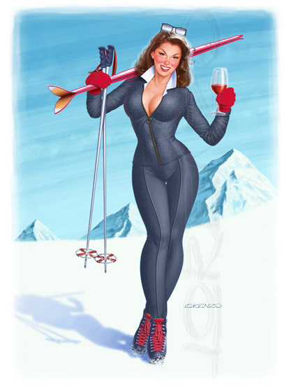 Lorenzo artworks, pin-up art