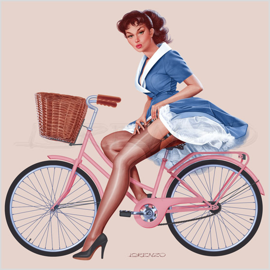 Lorenzo artworks, pin-up art
