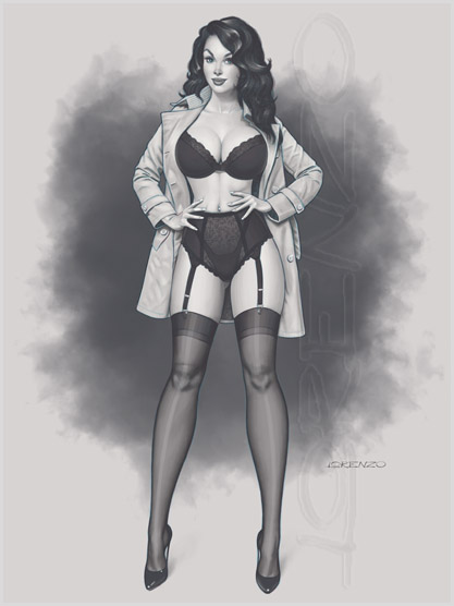 Lorenzo artworks, pin-up art