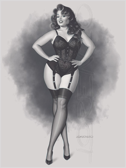 Lorenzo artworks, pin-up art