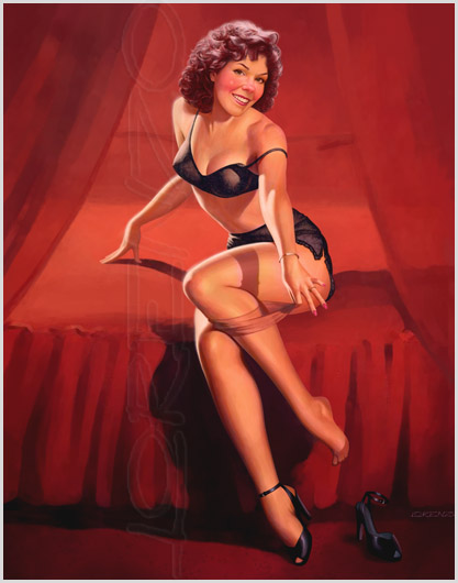 Lorenzo artworks, pin-up art