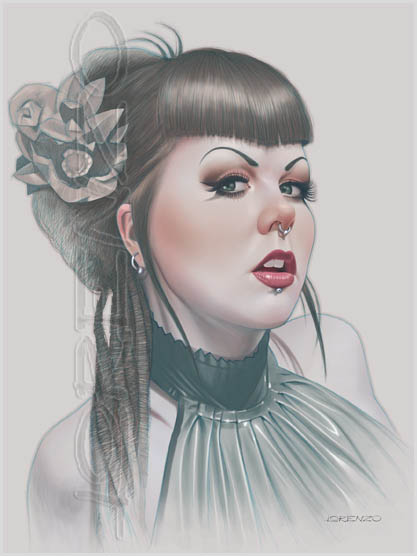 Lorenzo artworks, portraits, Fuchsia