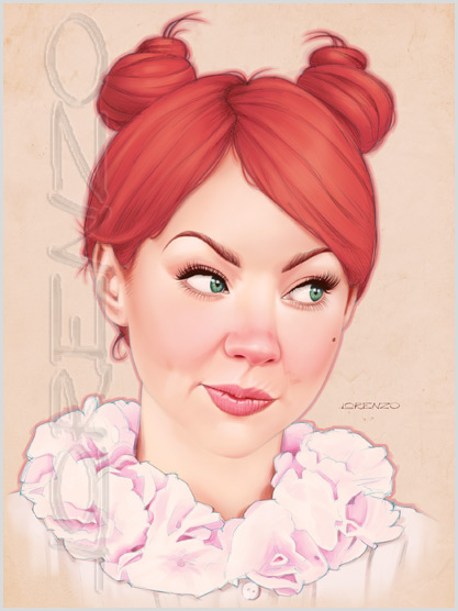Lorenzo artworks, portraits, Ginger Koneko