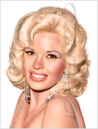 Lorenzo artworks, portraits, Jayne Mansfield
