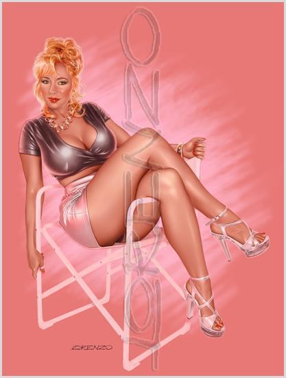 Lorenzo artworks, pin-up art, Model Kay O'Hara