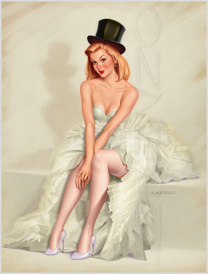 Lorenzo artworks, pin-up art