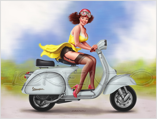 Lorenzo artworks, pin-up art