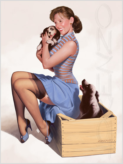 Lorenzo artworks, pin-up art