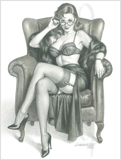 Lorenzo artworks, pin-up art