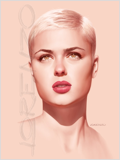 Lorenzo artworks, portraits, Stefania Ferrario