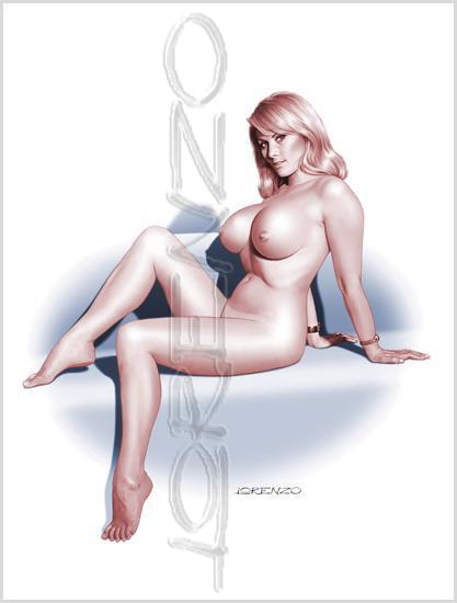 Lorenzo artworks, pin-up art, Model Teri Martine