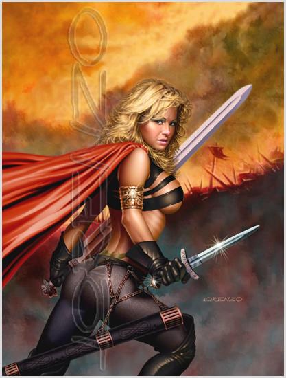 Lorenzo artworks, fantasy art, fantasy paintings, Model Veronika Kotlajic