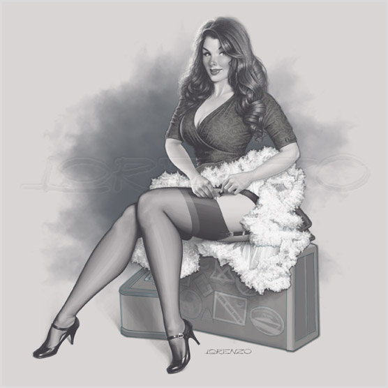 Lorenzo artworks, pin-up art