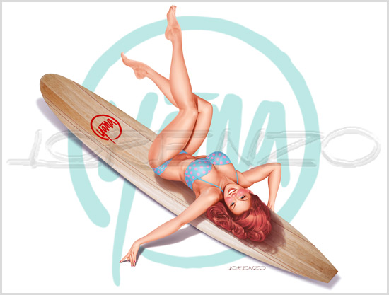 Lorenzo artworks, pin-up art 