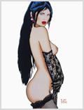 Lorenzo artworks, pin-up art, glamorous airbrush hyper realism