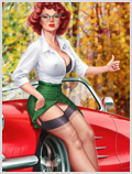 Lorenzo artworks, pin-up art