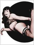Lorenzo artworks, pin-up art, tribute to Bettie Page