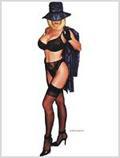 Lorenzo artworks, pin-up art, Model Kay O'Hara
