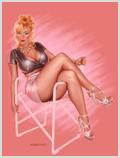 Lorenzo artworks, pin-up art, Model Kay O'Hara