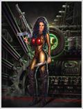 Lorenzo artworks, fantasy art, Model Julie Strain