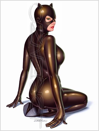 Lorenzo artworks, pin-up art, Model Nicole Damon