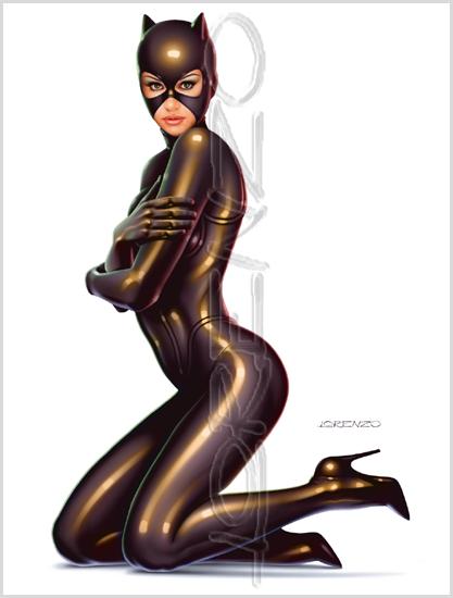 Lorenzo artworks, pin-up art, Model Suzi Simpson