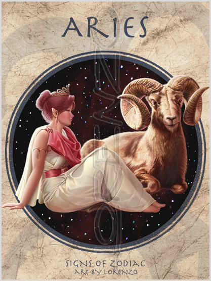 Lorenzo artworks, zodiac fantasy art, fantasy paintings