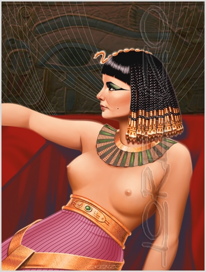 Lorenzo artworks, portraits, Elizabeth Taylor as Cleopatra