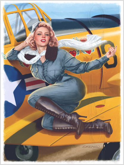 Lorenzo artworks, pin-up art
