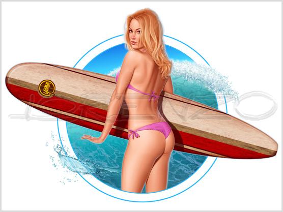 Lorenzo artworks, pin-up art 