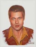 Lorenzo artworks, portraits, Brad Pitt