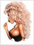 Lorenzo artworks, caricatures, Victoria Silvstedt